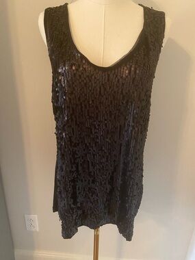 Kische Black Sequin Tank Top